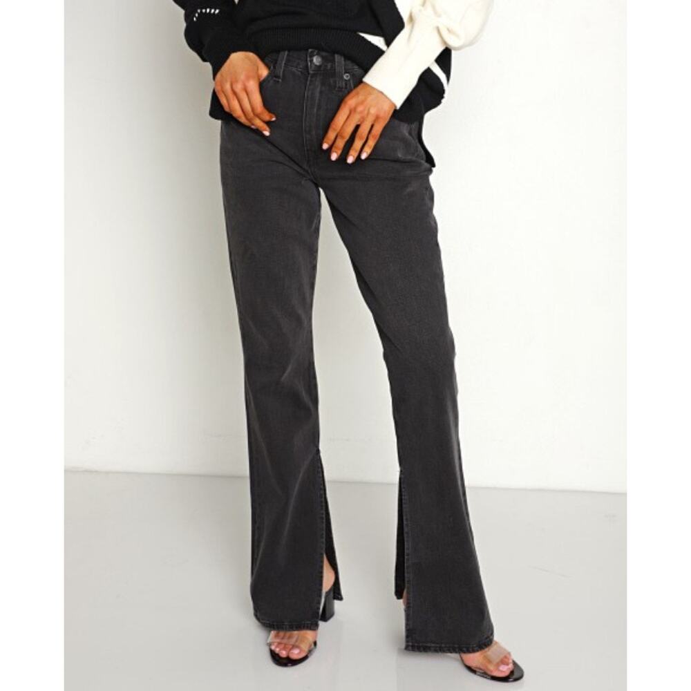 PISTOLA Alexa High Rise Slim Flare Jeans with Slit Dark Sky Size 28